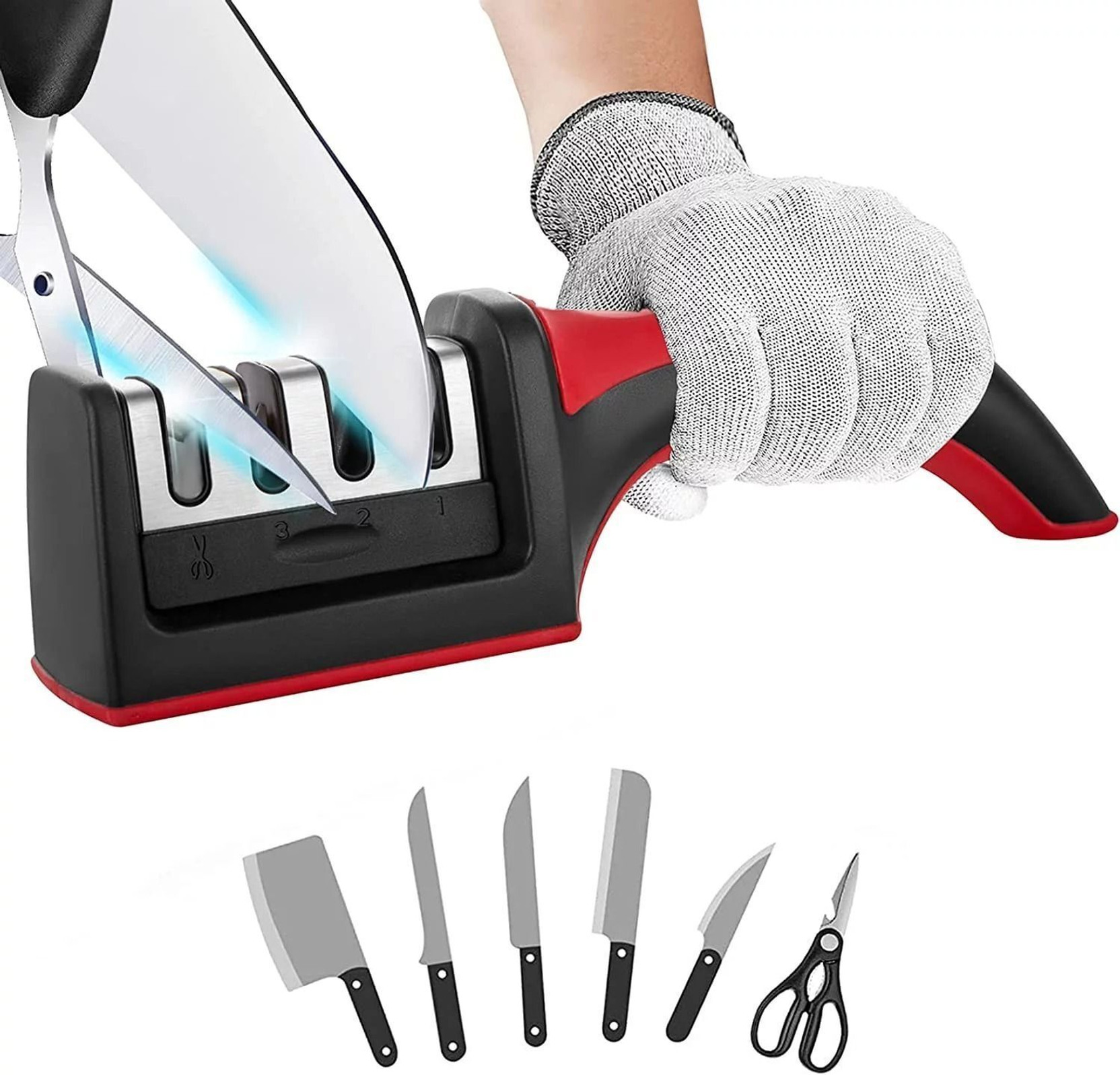 KOTLEY 3 Stage Kitchen Knife Sharpener Helps You Repair | Restore | Polish Your Knife | Knife Sharpening Steel