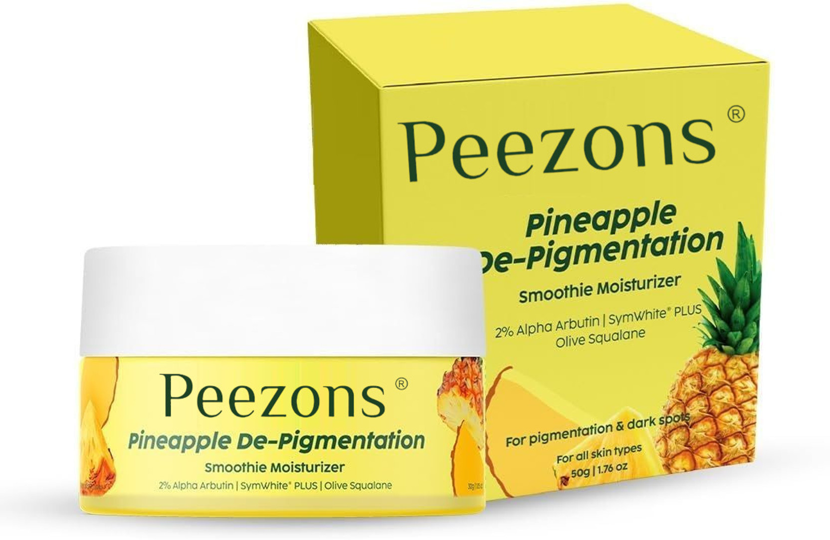 Peezons Pineapple Smoothie Moisturizer For Hyperpigmentation & Dark Spot Removal