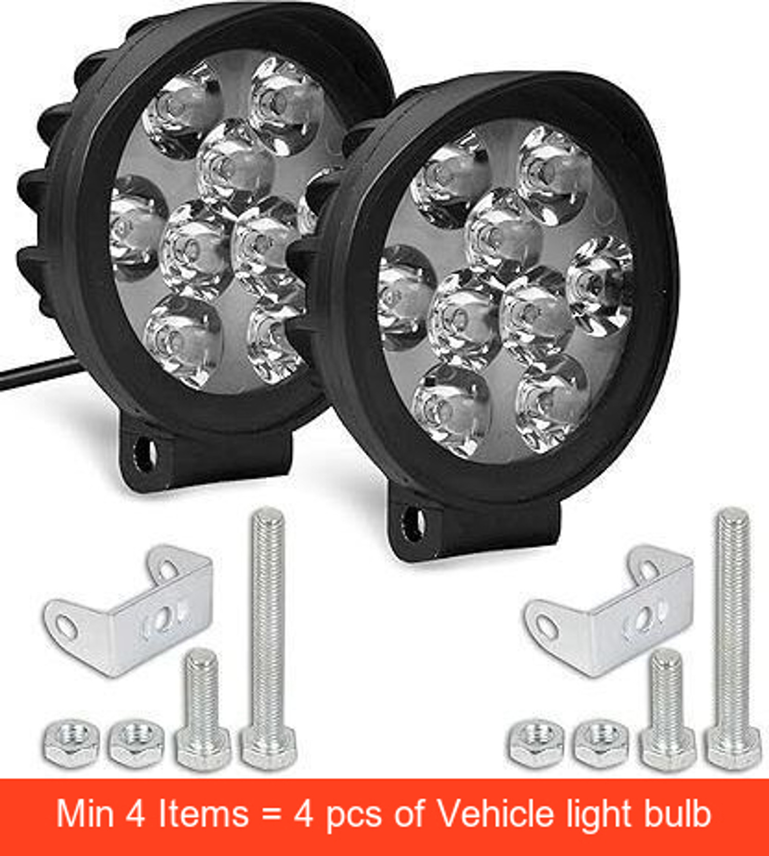 GETSOCIO 9LED CAP Fog Light Spot Beam Driving Lamp Universal Fitting for All Bikes Fog Lamp Motorbike LED (12 V, 10 W)