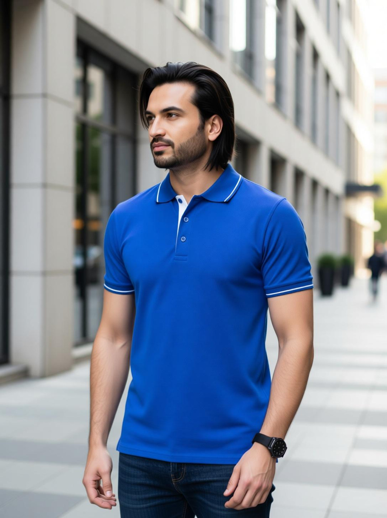 RAPL BHARAT Solid Men Blue T-Shirt