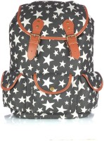 Shaun Design Grey Star with Laptop Protection 12 L Large Backpack Black, Size - 405