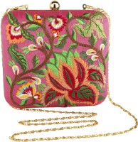 Molcha for You Women Party Pink Silk Clutch