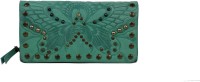R&F Designs Embossed Butterfly Neena Clutch Green