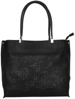 AQ Wilma Floral Perforated Shoulder Bag Black