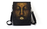 Mesmerizink Buddha 14 10 x 14.5 Laptop Messenger Bag Black Base