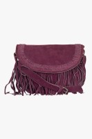 Famous by Payal Kapoor Women Purple Leatherette Sling Bag