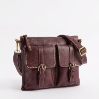 Leahter Women Brown Genuine Leather Sling Bag