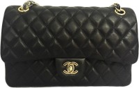 Style N Luxury Women Black Genuine Leather Sling Bag