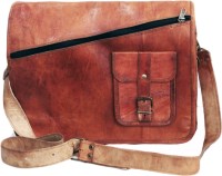 NK Vintage Leather Men, Women Brown Genuine Leather Sling Bag