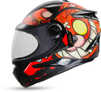 Steelbird SBH-17 Rabbit ISI Certified Full Face Graphic Helmet with Clear Visor Motorbike Helmet