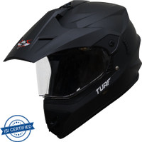 Steelbird Off Road TURF Motocross Helmet in Matt Midnight Black Motorbike Helmet