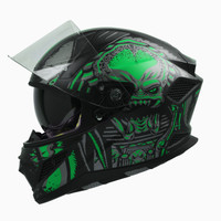 Steelbird SBH-25 Predator ISI Certified Full Face Graphic Helmet for Men and Women Motorbike Helmet