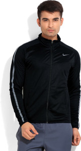 nike full sleeve solid men's jacket