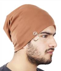 Walnut Brown Solid Skull Cap