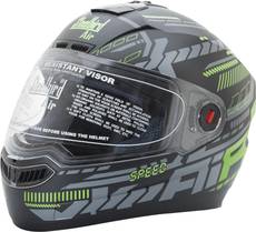 Steelbird SBA-1 Speed mat Black Green Motorbike Helmet