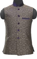 Classic Self Design Mens Waistcoat Image