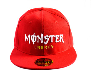Ochre Hip Hop Cap, Red Monster Snapback 