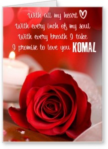 Lolprint I Love You Komal Greeting Card Price in India - Buy Lolprint I  Love You Komal Greeting Card online at 
