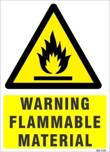 Signageshop Warning Flammable Material Emergency Sign Price In India
