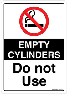 Safety Sign Store Empty Cylinders. Do Not Use Emergency Sign Price in ...