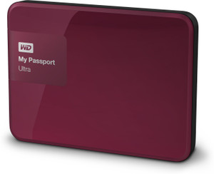 WD My Passport Ultra 1 TB External Hard Disk Drive (HDD)(Berry)