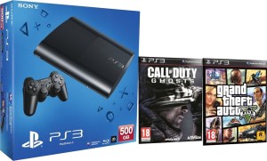 Kilometers elleboog Beoefend SONY PlayStation 3 (PS3) 500 GB with Call of Duty Ghosts, Grand Theft Auto V  (Five) Price in India - Buy SONY PlayStation 3 (PS3) 500 GB with Call of  Duty Ghosts,