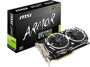 MSI Geforce GTX 1060 ARMOR 6G OCV1 GDDR5 6 GB NVIDIA Chipset 192