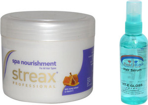Streax HAIR SPA NOURISHMENT CREAM WITH PINK ROOT HAIR SERUM Price in India - Buy Streax HAIR SPA NOURISHMENT CREAM WITH PINK ROOT HAIR SERUM online at Streax HAIR SPA NOURISHMENT CREAM WITH PINK ROOT HAIR SERUM Price in India - Buy Streax HAIR SPA NOURISHMENT CREAM WITH PINK ROOT HAIR SERUM online at