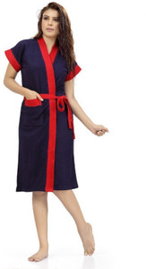 ELEVANTO Blue 3 Free Size Bath Robe - Buy ELEVANTO Blue 3 Free Size ...