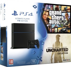 Gentleman cilia Aske SONY PlayStation 4 1 TB Console 1000 GB with Uncharted Collection, GTA 5  Price in India - Buy SONY PlayStation 4 1 TB Console 1000 GB with Uncharted  Collection, GTA 5 Black Online - SONY : Flipkart.com