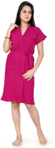 ELEVANTO Pink 1 Free Size Bath Robe - Buy ELEVANTO Pink 1 Free Size ...