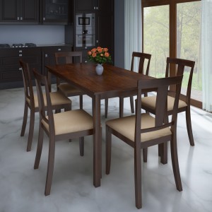 rubber wood dining table set