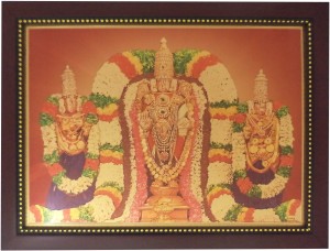 R S Exports Lord Balaji Padmavati and Lakshmi Photo Frame (34 cm x 26 cm x   cm) / venkateswara perumal lakshmi laxmi alamelu padmavati padmavathy /  God Gods and Goddess Religious