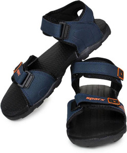 Sparx Men Orange, Navy Sports Sandals 