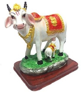 AIR9999 MATA KAMDHENU LAXMI COW ( GAU MATA ) WITH CALF IDOL STATUE  Decorative Showpiece - 14 cm Price in India - Buy AIR9999 MATA KAMDHENU  LAXMI COW ( GAU MATA )