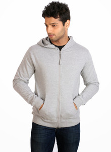 Full Sleeve Solid Men Fleece Jacket 