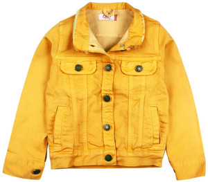 Full Sleeve Solid Girls Denim Jacket 