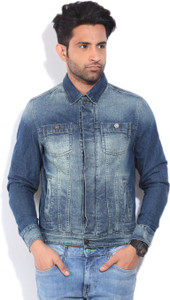 Solid Men Denim Jacket 