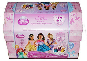 disney princess dress up chest Disney Princess 27-Piece Dress Up Trunk Set with Accessories, Kids Size, Gift Box