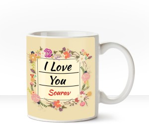 HUPPME I Love you Sourav romantic coffee mug Ceramic Coffee Mug Price in  India - Buy HUPPME I Love you Sourav romantic coffee mug Ceramic Coffee Mug  online at 