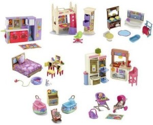 fisher price doll house furniture sets