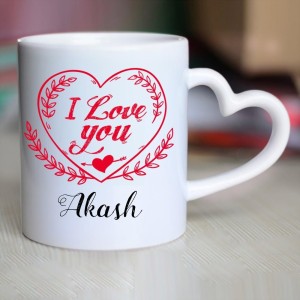 HUPPME I Love You Akash Heart Handle Ceramic Coffee Mug Price in India -  Buy HUPPME I Love You Akash Heart Handle Ceramic Coffee Mug online at  