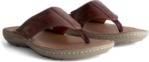 CLARKS Villa Beach Chestnut Slippers 