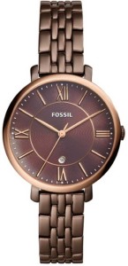 FOSSIL Jacqueline Three-Hand Date Brown Stainless Steel Watch 