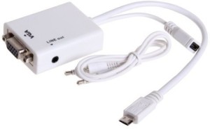 VGA 0.03 m MHL Micro USB to VGA with Audio Adapter microware :