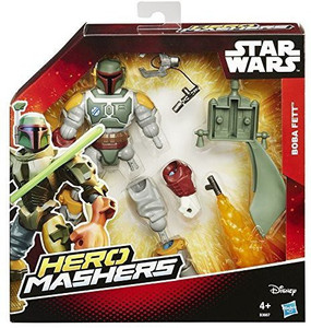 Star Wars Hero Mashers – Figura Boba Fett Da 15 Cm Con 3 Accessori – Personalizzabile