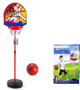 Basketball Stand Height to 40 Yamix 2 in 1 Portable Collapsible Kids Soccer Goal with Basketball Hoop Kit 