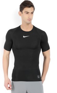 NIKE Solid Men Round Neck Black T-Shirt - Buy BLACK/WHITE/WHITE NIKE Solid  Men Round Neck Black T-Shirt Online at Best Prices in India | Flipkart.com