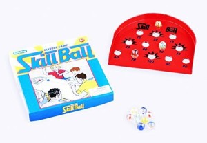 SKILL BALL Glass Marbles vtg style box retro tin metal Marble Game Board New WOW 