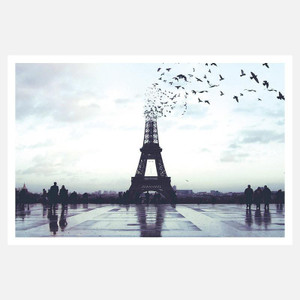 CRAZYINK(EIFFIEL TOWER ILLUSTRATION)WALL POSTER (12 * 18) INCH Paper
